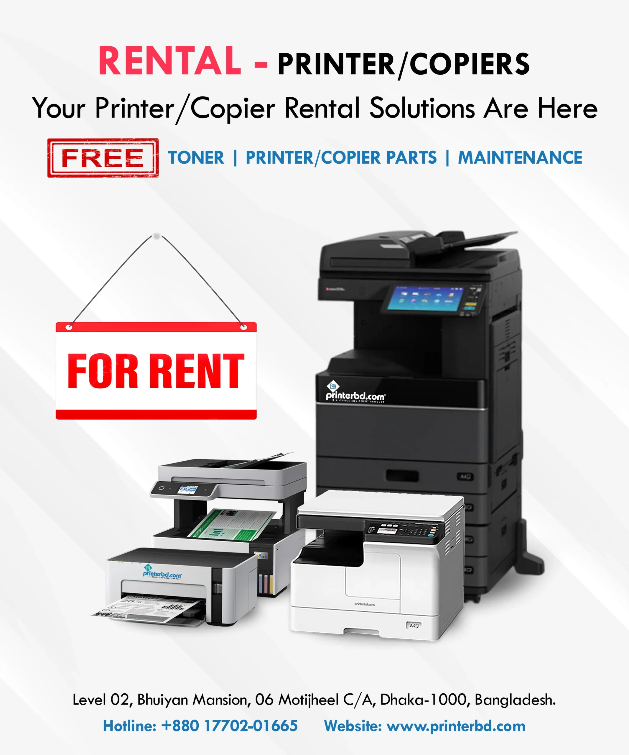 Rental Printer & Copier Printer & Copier Rental Solution In Dhaka
